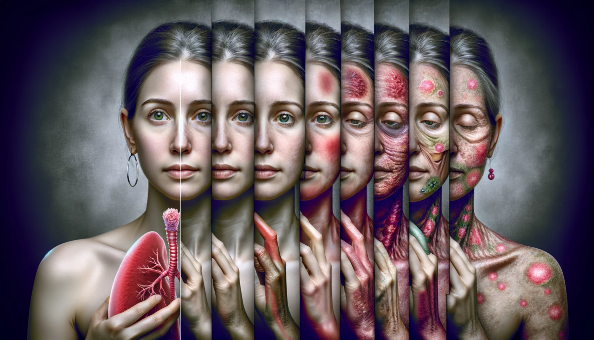 An image showing the progression of Lupus over time