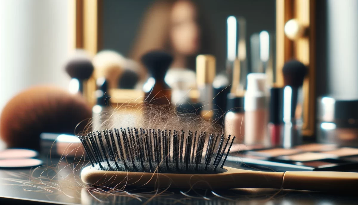 Hairbrush from a woman with lupus