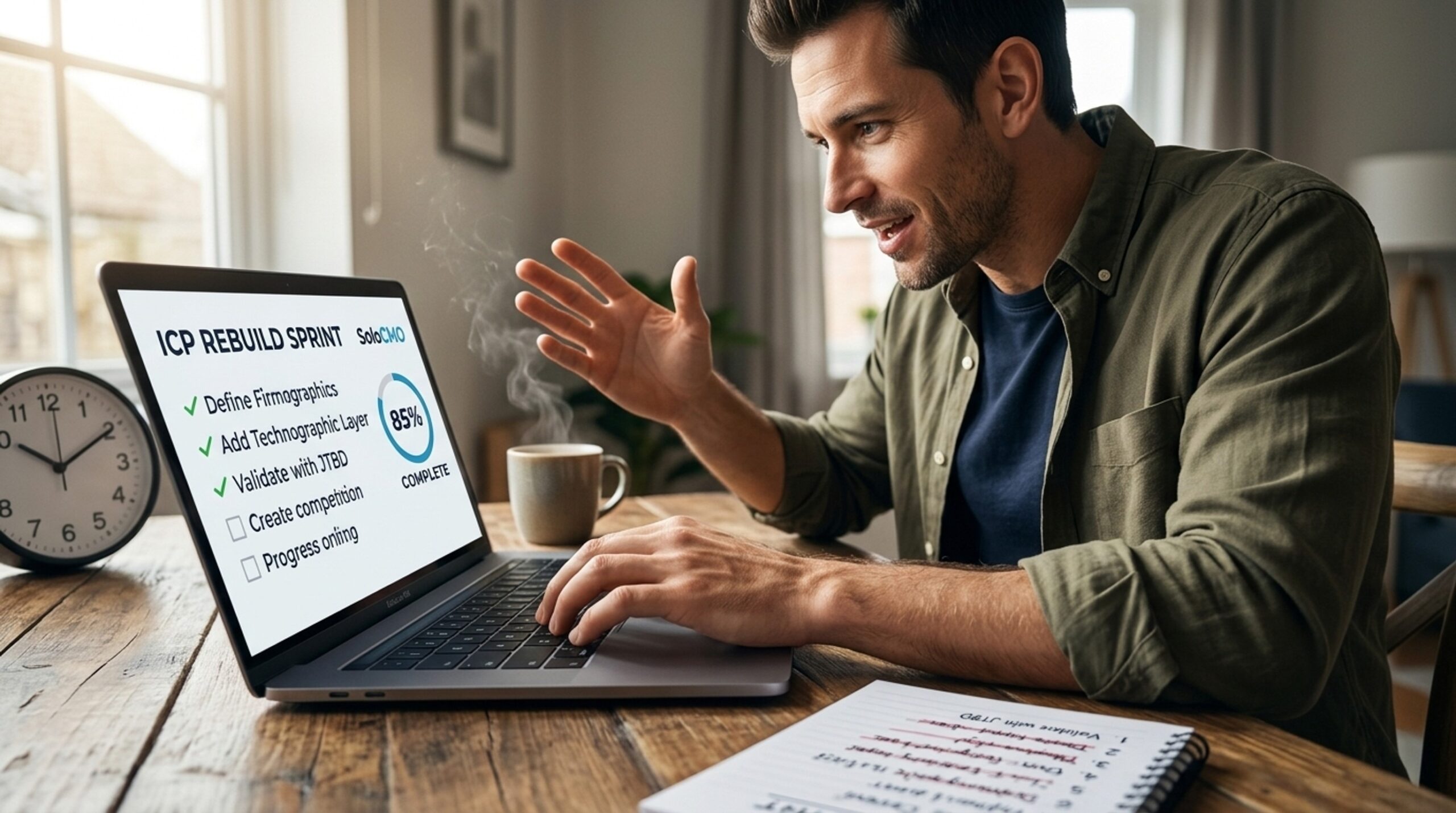 Solo marketer rebuilding a vague customer profile in a fast single-day sprint