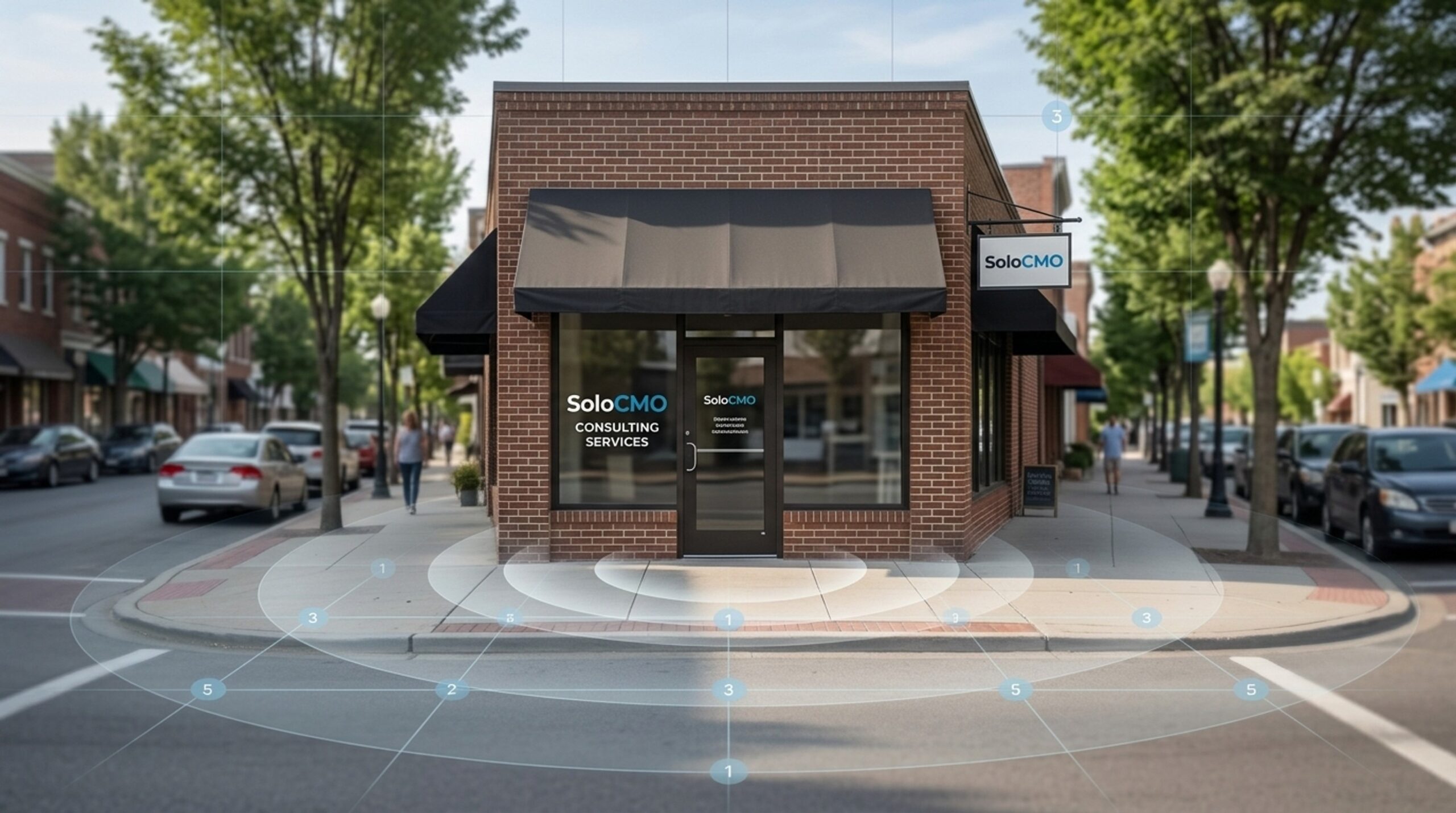 Small business storefront illustrating how a local SEO heatmap maps visibility around a physical location